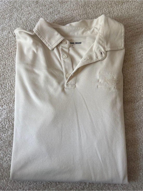 The Normal Brand Other - Rawlings x The Normal Brand Cream 3-Button Men's Polo Shirt